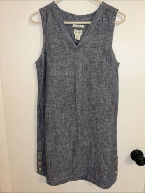 Nicole Miller Sleeveless V-Neck linen Mini Dress